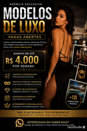 MODELOS DE LUXO — VAGAS ABERTAS